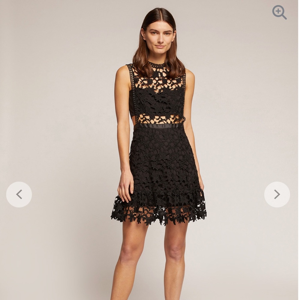 Motivi MACRAMÉ Black‎ Lace Dress NWT